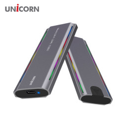 유니콘 NVMe M.2 SSD 통알루미늄 외장케이스 Gen2.10Gbps RGB LED SM-800VL