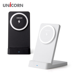 유니콘 맥세이프 무선충전기 15W 접이식 스탠드거치대 PD3.0 QC3.0지원 ZQ-M15W 블랙