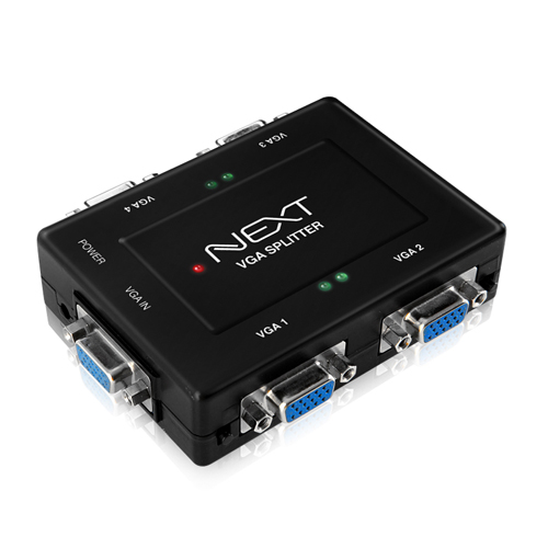 NEXT-2504VSP 1:4 VGA 모니터분배기(모니터 on/off 개별스위치 적용모델)