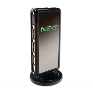 NEXT-307UHP USB2.0 7포트유전원허브 세련된디자인 스텐드형
