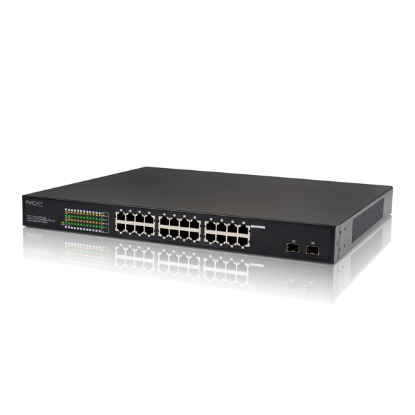 NEXT-POE2424SFP-380 24포트 POE스위치허브(380w)