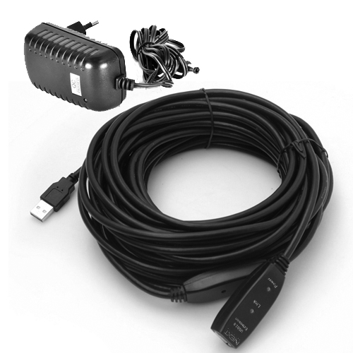 NEXT-USB15PW USB2.0 리피터 15M 케이블(5V 3A아답터 포함)
