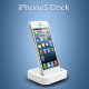 Coms iOS 스마트폰5 도킹스테이션 White