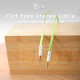 Coms 스테레오 케이블 (Flat형/3.5Ø/MM) 1M, Green/Stereo