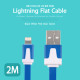 Coms iOS 스마트폰5 케이블(Flat) Blue, 2M