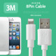 Coms IOS 8Pin (8핀) 스마트폰 5 케이블(4.5mm 두께), 3M