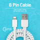 Coms IOS 8핀(8Pin) 케이블(스프링) White, 50cm ~ 1M