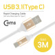 Coms USB 3.1 케이블 (Type C) 3M, Gold
