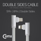 Coms IOS/안드로이드 양면 케이블(USB to 8Pin (8핀) /5P 양면/2 in 1) 90cm, White