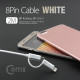 Coms iOS 스마트폰 케이블(패브릭/ 2 in 1) 2M, Android/White