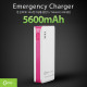 Coms 보조 배터리 / 비상 충전기(5600mAh)삼성SDI 배터리사용,Micro B/USB, Purple