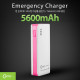 Coms 보조 배터리 / 비상 충전기(5600mAh)삼성 SDI 배터리사용,Micro B/USB충전,Pink
