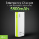 Coms 보조 배터리 / 비상 충전기(5600mAh)삼성 SDI 배터리사용,MicroB/USB충전,Green