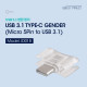 Coms USB 3.1(Type C) 젠더 / Micro 5Pin to Type C