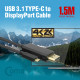 Coms USB 3.1 Type C(M) to DP(M) 변환 컨버터 케이블 1.5M