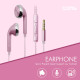 Coms 이어폰(3.5mm / 볼륨컨트롤/ 마이크), Pink