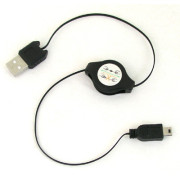 Coms USB 미니 5핀 자동감김 케이블 60Cm [C2454]