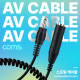 Coms AV 스프링 케이블, 6.5(F) to 3.5 Mono 모노(M) 30cm~80cm, 오디오 변환