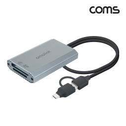 Coms CF Express Type B & SDXC SDHC 듀얼슬롯 카드리더기 CF카드 SD카드 멀티 꼬리물기