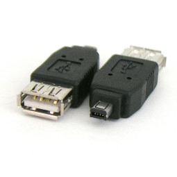 Coms USB 젠더 미니4핀 F타입 - USB A(F)/미니 4핀 F타입 (M)