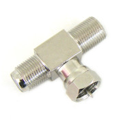 Coms 안테나 T형 젠더 - RF (F)x2 / RF (M) 젠더 [G9309]