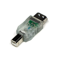 Coms USB LED 젠더(청색)-USB A(F)/B(M)