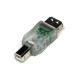 Coms USB LED 젠더(청색)-USB A(F)/B(M)