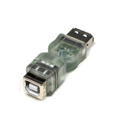 Coms USB LED 젠더(청색)-USB A(F)/B(F)