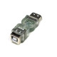 Coms USB LED 젠더(청색)-USB A(F)/B(F)