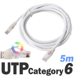 DA-UTP14P1G 5m 다모일 고급형 UTP케이블 단심 기가인터넷 랜선