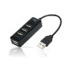 DA-USBHUB204 다모일 USB2.0 4포트 USB허브 블랙 (리피터기능내장)