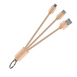 NEXT-1523KCM USB to TYPE-C + Micro 5pin 충전/데이터 케이블 10cm