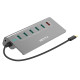 C타입 유전원 6포트 USB허브 +고속충전 USB3.2 GEN2 10G XT1301056
