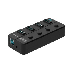 무전원 4포트 개별 전원버튼 USB허브 USB3.2 GEN2 10G XT1301064