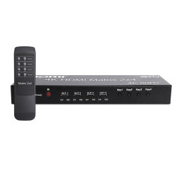 HDMI 4K 60HZ 4:4:4 매트릭스 스위치 입력 2포트 출력 4포트 HDCP 2.2 다운스케일링 지원 IR 리모컨 지원
