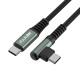 USB-C TO C PD 90도 꺾임형 초고속충전 데이터케이블 100W USB 2.0 480Mbps 과전류차단 2M