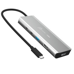 5 in 1 USB4 j5Create 4K 듀얼 디스플레이 5 IN 1 멀티 포트 허브 미니독