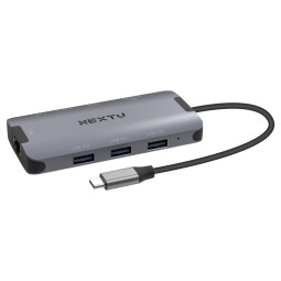 9 in 1 Type-C HDMI 멀티포트 아답터 UHD 4K30 기가랜 PD 3.0 60W USB허브