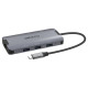 9 in 1 Type-C HDMI 멀티포트 아답터 UHD 4K30 기가랜 PD 3.0 60W USB허브