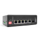 4포트 기가 산업용 POE 스위칭허브 POE+ 지원 총용량 120W VLAN 지원 리피터모드 최대 250M ESD 서지보호
