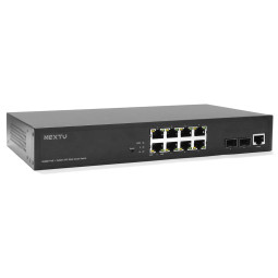 8포트 기가 POE 130W + 1G 2SFP 매니지드 POE스위치허브 POE용량 130W 1G SFP+ 2포트 웹 스마트스위치