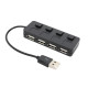 넥시 USB2.0허브 4포트 무전원 블랙 NX355