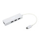 넥시 USB 3.1 C타입 3포트 허브 기가 유선 랜카드 NX409