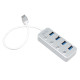 넥시 USB 3.0 4포트 허브 무전원 블랙메탈 NX626-1