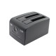 넥시 USB3.0 2베이 하드도킹스테이션 블랙 NX775