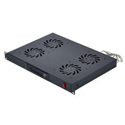 넥시 1U 쿨링팬 LCD 판넬 4 Fan NX857