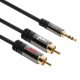 넥시 3.5mm 스테레오 2RCA 케이블 1M NX943