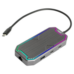 넥시 7 in 1 USB Type-C RGB 멀티스테이션 NX1201