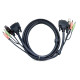 USB DVI-I 싱글 링크 KVM 3m 케이블 2L-7D03UI