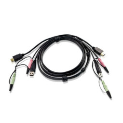 USB HDMI KVM 케이블 with 오디오 1.8m
